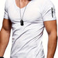 LORENZ - Locker geschnittenes Herren-T-Shirt mit V-Ausschnitt