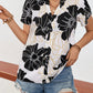 Schwarz-Weiß Blumenbluse Marlene