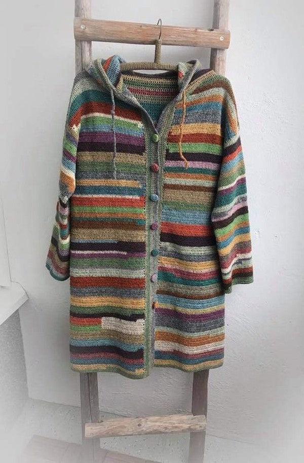 FallStil® - Klassischer gestreifter Kapuzenpullover