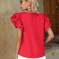 Weißes Rüschenbluse Chic - Sophia