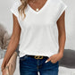Weißes V-Ausschnitt T-Shirt - Laura