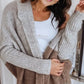 Even&Vil® - Grauer Farbblock-Kapuzenpullover