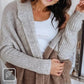 Even&Vil® - Grauer Farbblock-Kapuzenpullover