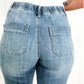 BLAUE DENIM-JOGGINGHOSE | ZUM ÜBERZIEHEN