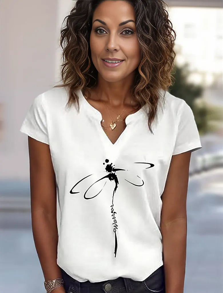 SpringStil® - Bequemes kurzärmeliges Print-Top