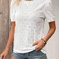 Weiße Bluse mit Lochmuster - Sophia