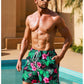 Tropische Shorts mit Blumenmuster - Leo
