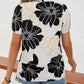 Schwarz-Weiß Blumenbluse Marlene