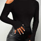 Santvarius® - Einfarbiger Pullover mit hohem Halsausschnitt