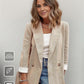 HerbstTrend® - Champagner Langarm Revers Blazer Jacke