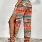 Isolde - Allover Print Hose mit Seitenschlitz