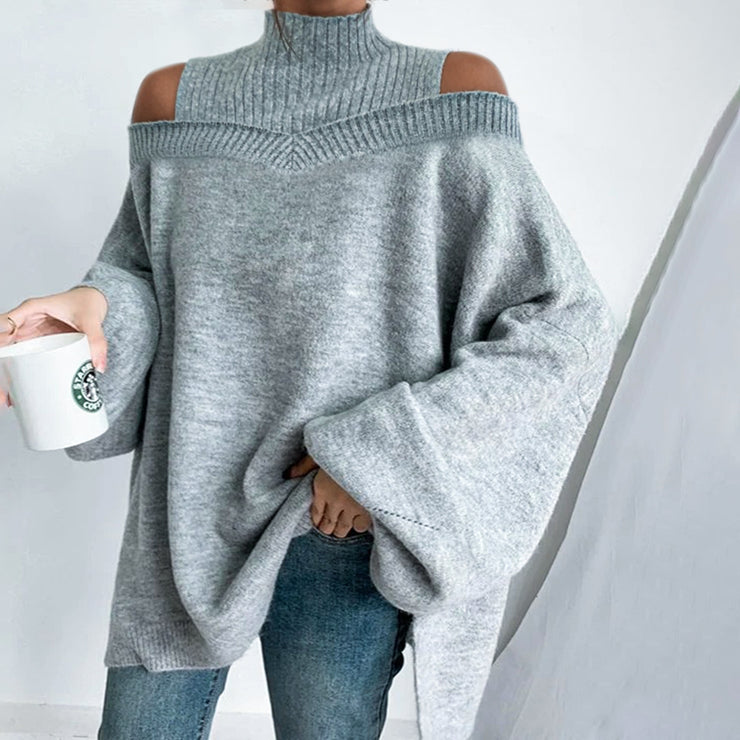 FallStil® - Vintage Plain High Neck Sweater