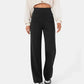 Elastische Freizeithose mit hoher Taille