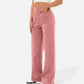 Elastische Freizeithose mit hoher Taille