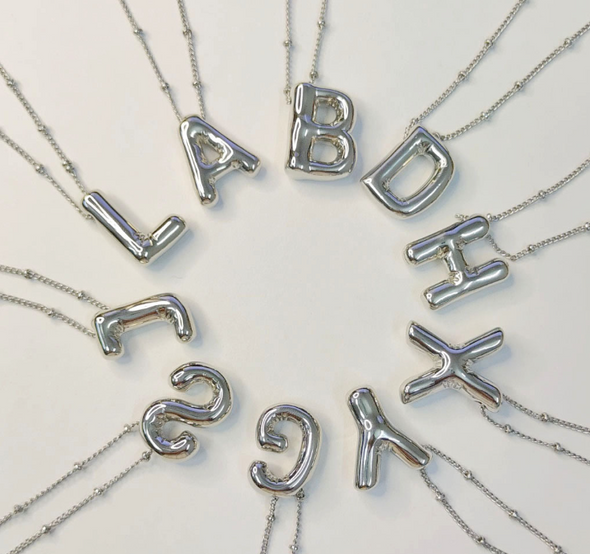 Ballon | alphabet anhänger  '18k vergoldet'