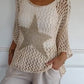 Durchsichtiges Shirt mit Sternenmuster - Rowan