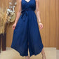 Clara – Rotes V-Ausschnitt Midi-Kleid