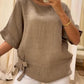 Elegante Luftige Plissee-Hose mit High-Waist Design & Weitem Bein