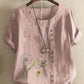 Hellblaues Blumenshirt - Sofia