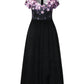 Cade Florale Eleganz Midi Spitzenkleid