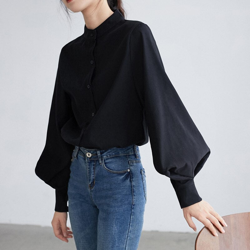 Bluse mit Puffärmeln -  Leonora