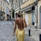 Adelaide - Elegantes gelbes Midikleid