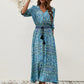 Liza - Bedrucktes Kleid mit V-Ausschnitt