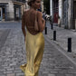 Adelaide - Elegantes gelbes Midikleid