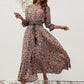 Liza - Bedrucktes Kleid mit V-Ausschnitt