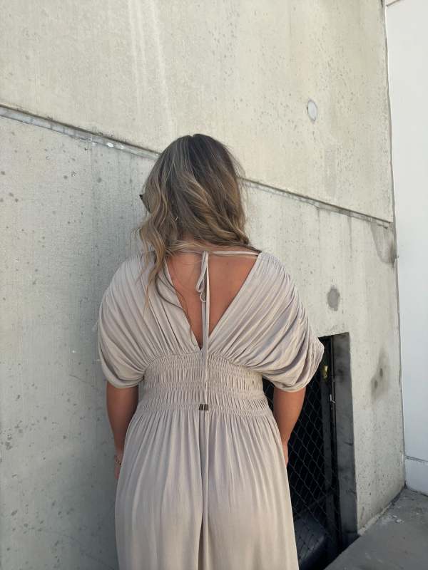 Maya | Schlitz V-neck Mühelos Maxi