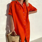 Langes Kleid im Hemdenstil - Angela