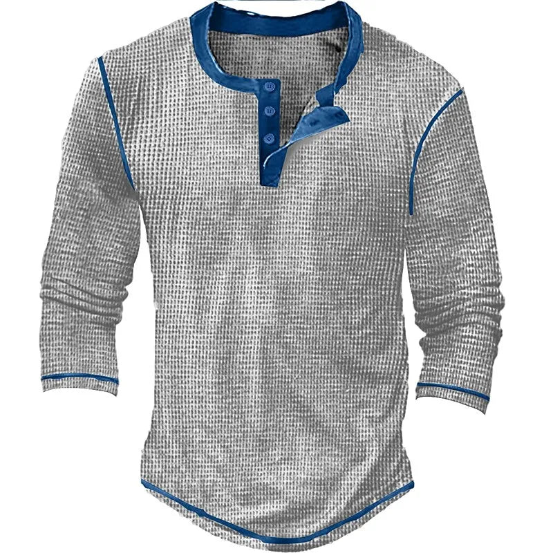 Arian - Vintage Herren T-Shirt  Waffelstrick Struktur