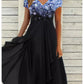 Cade Florale Eleganz Midi Spitzenkleid