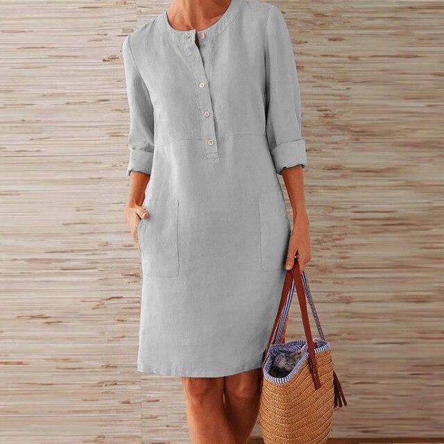 MELANIE - kleid aus midi-Länge für frauen