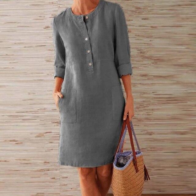 MELANIE - kleid aus midi-Länge für frauen
