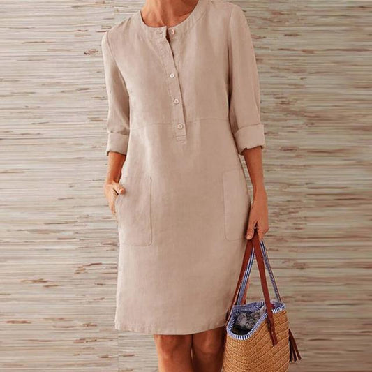 MELANIE - kleid aus midi-Länge für frauen