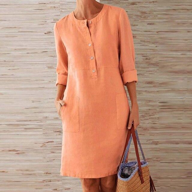 MELANIE - kleid aus midi-Länge für frauen