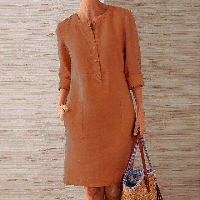 MELANIE - kleid aus midi-Länge für frauen