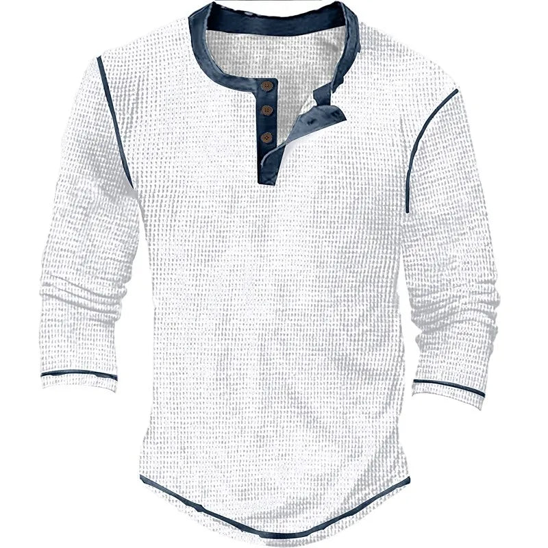 Arian - Vintage Herren T-Shirt  Waffelstrick Struktur