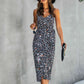 Celeste - V-Ausschnitt Print Kleid mit Gürtel