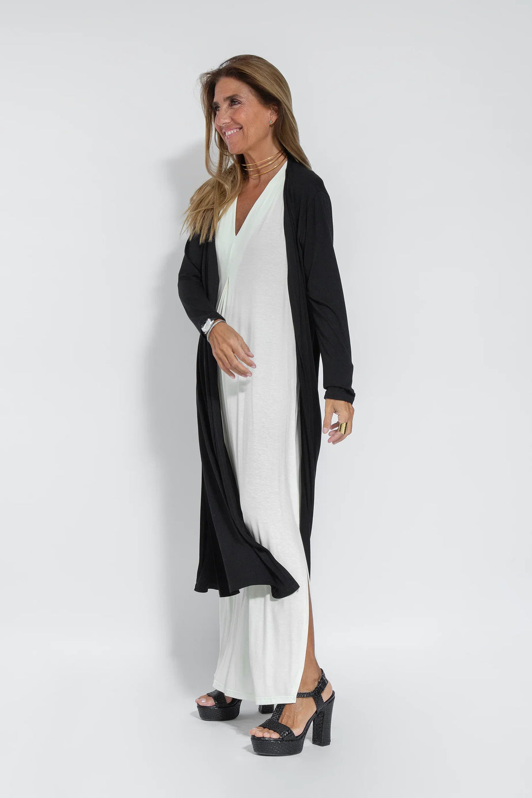Elegantes Maxikleid mit V-Ausschnitt - Vienna