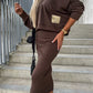 ELEGANTES KLEID UND SWEATSHIRT