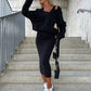 ELEGANTES KLEID UND SWEATSHIRT