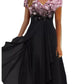 Cade Florale Eleganz Midi Spitzenkleid