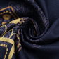 Raffiné® - Golden Midnight Atemberaubendes Kleid in marineblau mit goldenem Designmuster