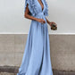 Helena - Elegantes Kleid mit V-Ausschnitt und Rüschenärmeln