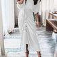 Harlet - Sommer Bandage Mode Knopf gerüschtes Kleid