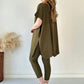 Asymmetrisches Oversize-Tunika-Set – Komfortabel & Stilvoll