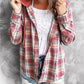 HerbstTrend® - 90er Jahre Karo Hoodie Knopfleiste