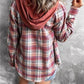HerbstTrend® - 90er Jahre Karo Hoodie Knopfleiste